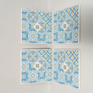 NEW NESPRESSO VERY RARE SET OF 4 MIAMI PORCELAIN COASTERS MADE IN PORTUGAL